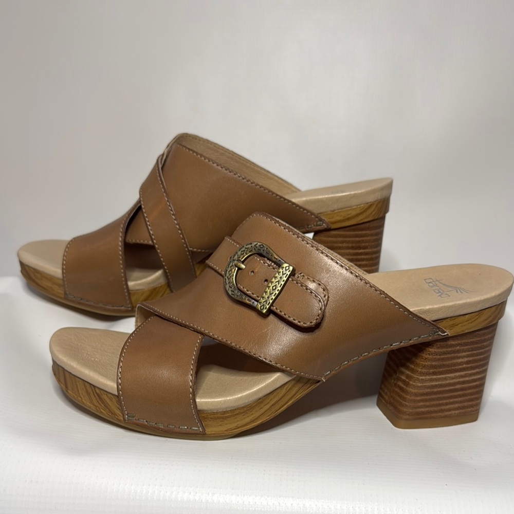 Dansko “Amy” Brown Leather Heeled Sandals US 9.5-10/EU 40